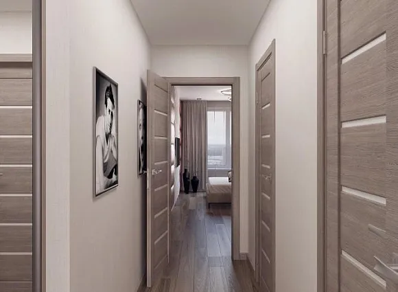 Дизайн-проект 2-комнатной квартиры 67,25 кв.м по адресу: Москва, улица Старокрымская, дом 15, корпус 1