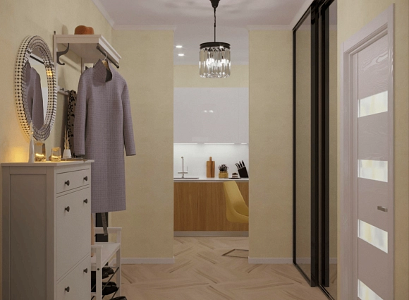 Дизайн-проект квартиры 44 кв.м в ЖК Новая Звезда_6 Дизайн-проект квартиры 44 кв.м в ЖК Новая Звезда