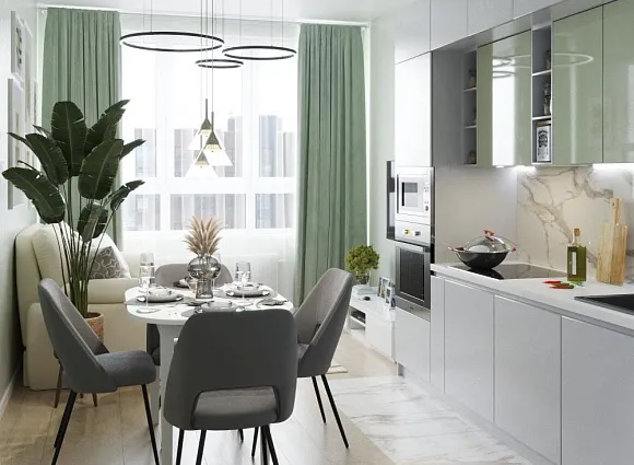 Дизайн квартиры 80 кв.м в ЖК Скандинавия_1 Дизайн квартиры 80 кв.м в ЖК Скандинавия