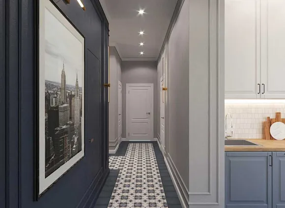 Дизайн трехкомнатной квартиры по адресу: улица Эдварда Грига, дом 17