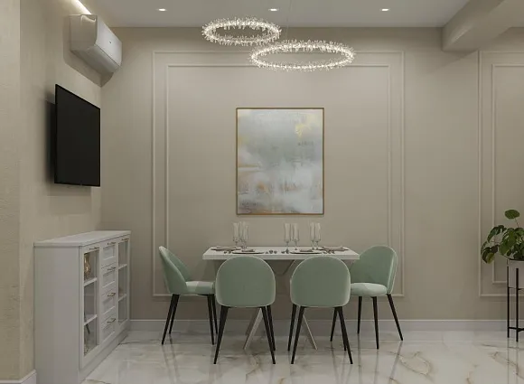 Дизайн квартиры 85 кв. м в ЖК Белые ночи_11 Дизайн квартиры 85 кв. м в ЖК Белые ночи