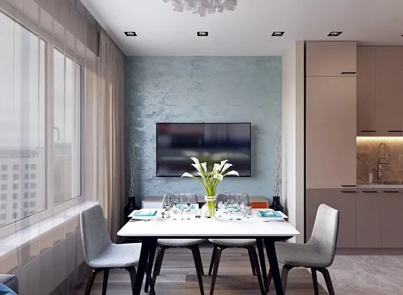 Дизайн-проект 2-комнатной квартиры 67,25 кв.м по адресу: Москва, улица Старокрымская, дом 15, корпус 1