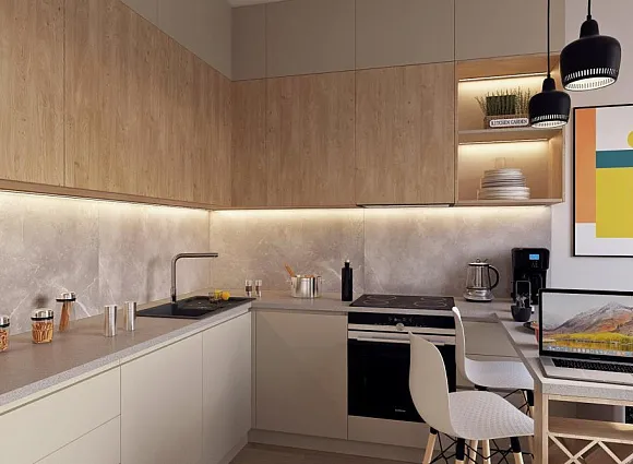 Дизайн квартиры 43 кв.м в ЖК Лесопарковый_5 Дизайн квартиры 43 кв.м в ЖК Лесопарковый