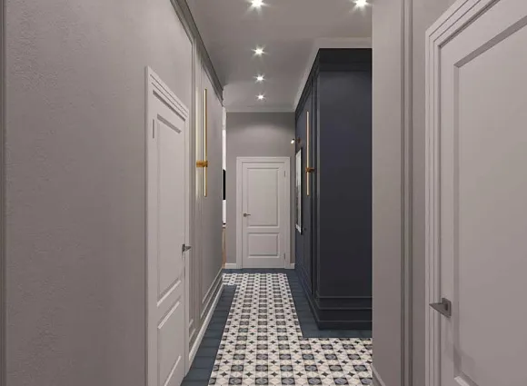 Дизайн трехкомнатной квартиры по адресу: улица Эдварда Грига, дом 17