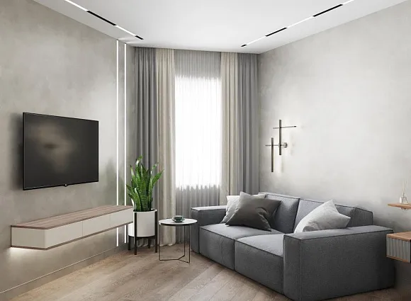 Дизайн квартиры 46 кв. м в ЖК Крылья_4 Дизайн квартиры 46 кв. м в ЖК Крылья