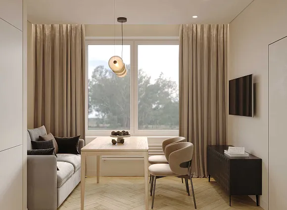 Дизайн однокомнатной квартиры по адресу: улица Архитектора Власова, дом 71, корпус 2