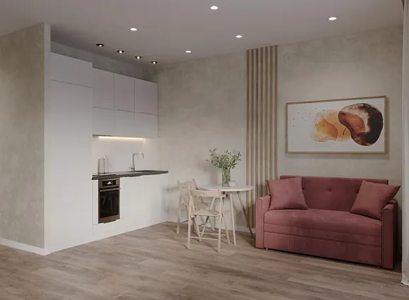 Дизайн студии 32 кв. м в ЖК Марьино Град_0 Дизайн студии 32 кв. м в ЖК Марьино Град