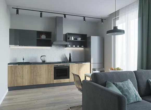 Дизайн-проект 1-комнатной квартиры 42,5 кв.м в ЖК Белые ночи_2 Дизайн-проект 1-комнатной квартиры 42,5 кв.м в ЖК Белые ночи