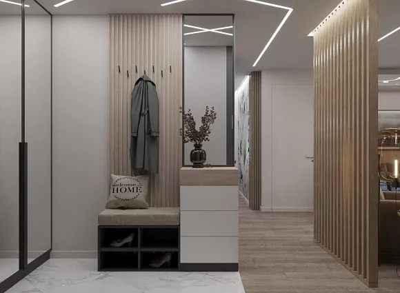 Дизайн-проект квартиры 80 кв.м в ЖК Аннино парк