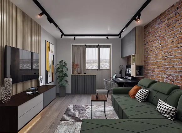 Дизайн квартиры 40 кв.м в Солнцево_5 Дизайн квартиры 40 кв.м в Солнцево