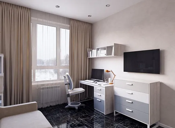 Дизайн двухкомнатной квартиры 59 кв.м в ЖК Скандинавия_17 Дизайн двухкомнатной квартиры 59 кв.м в ЖК Скандинавия