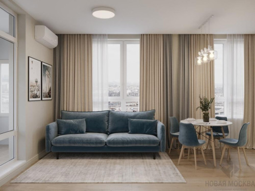 Дизайн квартиры 46 кв. м в ЖК Скандинавия_0