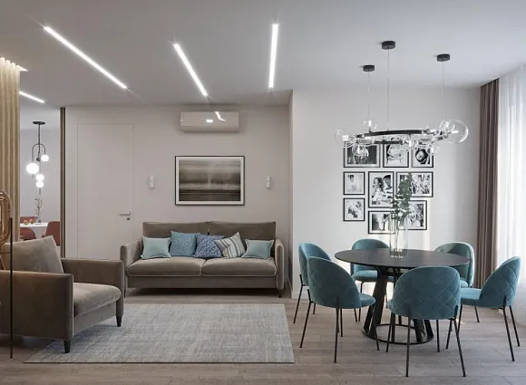 Дизайн-проект квартиры 80 кв.м в ЖК Аннино парк