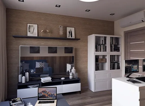 Дизайн-проект 2-комнатной квартиры 67,25 кв.м по адресу: Москва, улица Старокрымская, дом 15, корпус 1