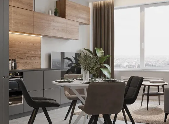 Дизайн трехкомнатной квартиры 88 кв.м в ЖК Скандинавия_2 Дизайн трехкомнатной квартиры 88 кв.м в ЖК Скандинавия