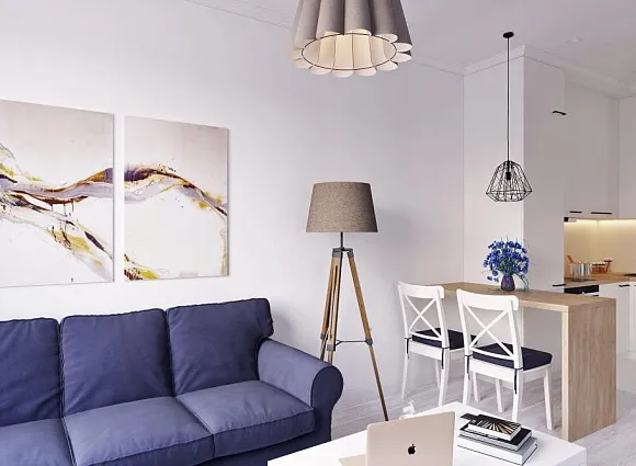 Дизайн-проект 1-комнатной квартиры 38 кв.м по адресу: г. Москва, Береговой проезд, владение 5, корпус 2