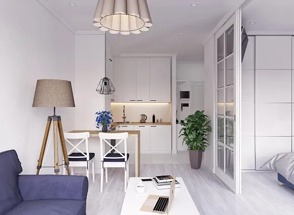 Дизайн-проект 1-комнатной квартиры 38 кв.м по адресу: г. Москва, Береговой проезд, владение 5, корпус 2