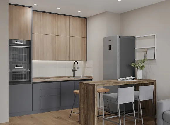 Дизайн двухкомнатной квартиры по адресу: улица Бартеневская, дом 18, корпус 1