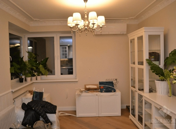 Ремонт 1-комнатной квартиры 40 кв.м по адресу: п. Коммунарка, ул. Ясная, д. 1, к. 1, застройщик Авгур Эстейт, ЖК квартал А101