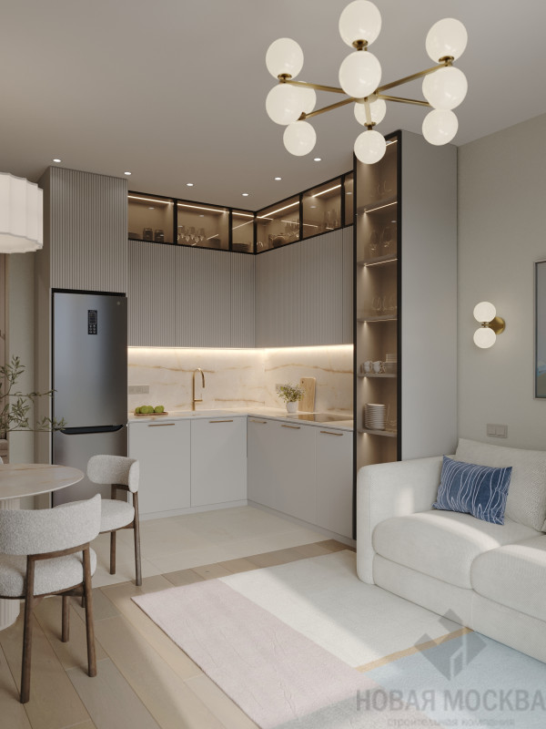 Дизайн однокомнатной квартиры по адресу: поселок Заречье, Мещерский бульвар, дом 2_0 Дизайн однокомнатной квартиры по адресу: поселок Заречье, Мещерский бульвар, дом 2_0