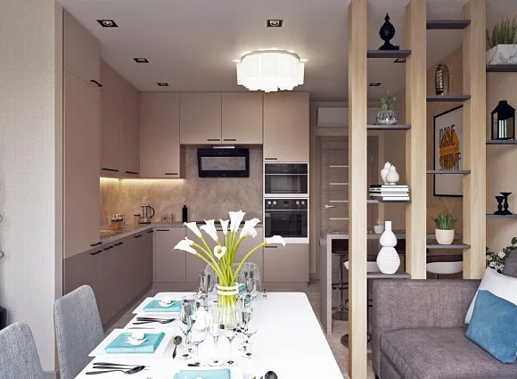 Дизайн-проект 2-комнатной квартиры 67,25 кв.м по адресу: Москва, улица Старокрымская, дом 15, корпус 1