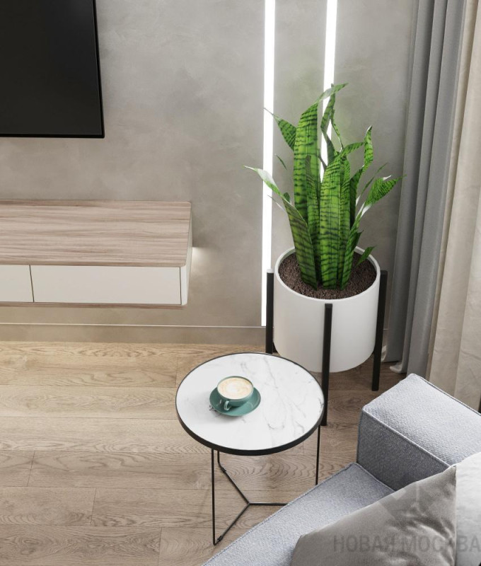 Дизайн квартиры 46 кв. м в ЖК Крылья_7 Дизайн квартиры 46 кв. м в ЖК Крылья_7