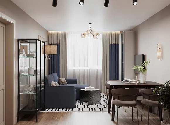 Дизайн трехкомнатной квартиры по адресу: улица Полярная, дом 32, корпус 3