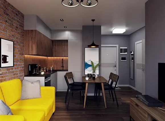 Дизайн-проект квартиры 38 кв.м в ЖК Новая Звезда_1 Дизайн-проект квартиры 38 кв.м в ЖК Новая Звезда