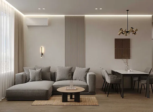 Дизайн трехкомнатной квартиры по адресу: улица Эдварда Грига, дом 9, корпус 3