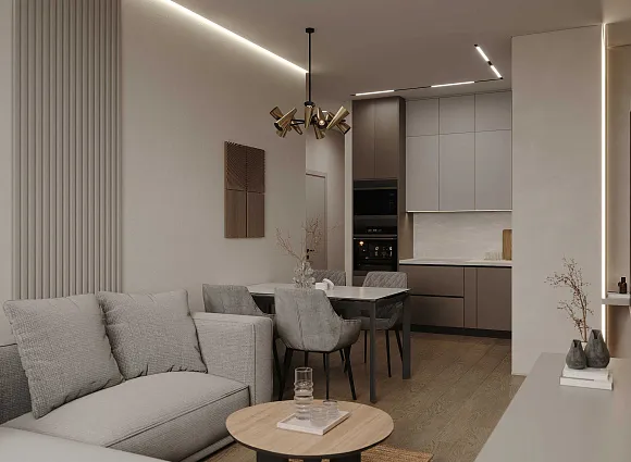 Дизайн трехкомнатной квартиры по адресу: улица Эдварда Грига, дом 9, корпус 3