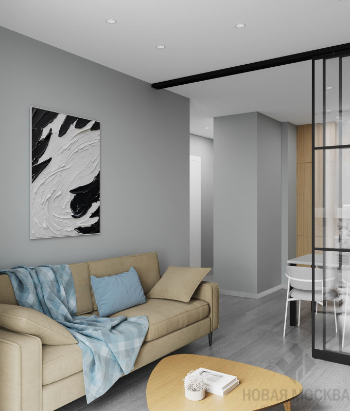 Дизайн однокомнатной квартиры по адресу: Прокшинский проспект, дом 7_3 Дизайн однокомнатной квартиры по адресу: Прокшинский проспект, дом 7_3