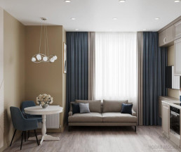 Дизайн-проект однокомнатной квартиры по адресу: ул. Родниковая, дом 30 корпус 2_1