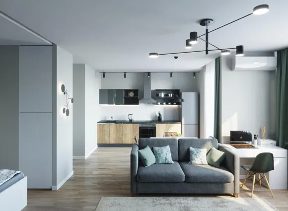 Дизайн-проект 1-комнатной квартиры 42,5 кв.м в ЖК Белые ночи_1 Дизайн-проект 1-комнатной квартиры 42,5 кв.м в ЖК Белые ночи