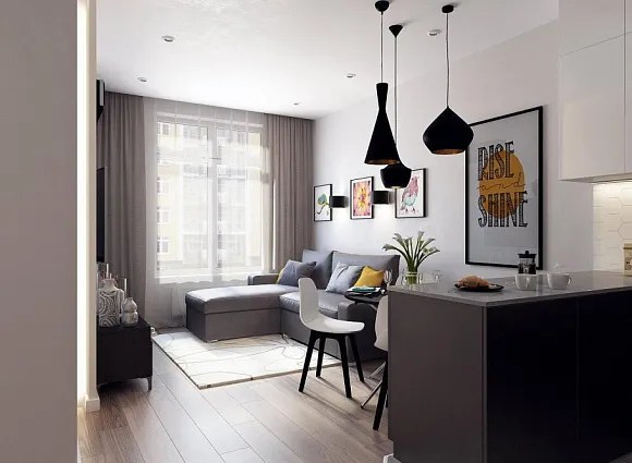 Дизайн-проект 1-комнатной квартиры в ЖК Рассказово_0 Дизайн-проект 1-комнатной квартиры в ЖК Рассказово