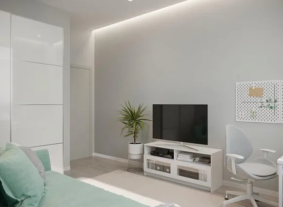 Дизайн трехкомнатной квартиры 88 кв.м в ЖК Скандинавия_21 Дизайн трехкомнатной квартиры 88 кв.м в ЖК Скандинавия