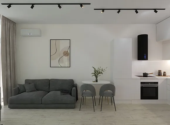 Дизайн однокомнатной квартиры по адресу: улица Эдварда Грига, дом 17