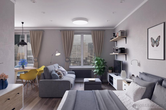 Дизайн-проект 1-комнатной квартиры 37,42 кв.м по адресу: Московская область, город Красногорск, улица Пришвина, дом 2_0