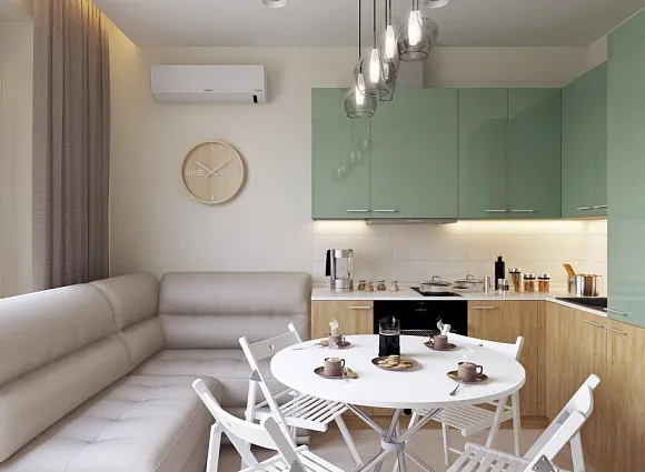 Дизайн-проект 1-комнатной квартиры 41.30 кв.м по адресу: г. Москва, пос. Внуковское, дер. Рассказовка, бул. Андрея Тарковского, д 5