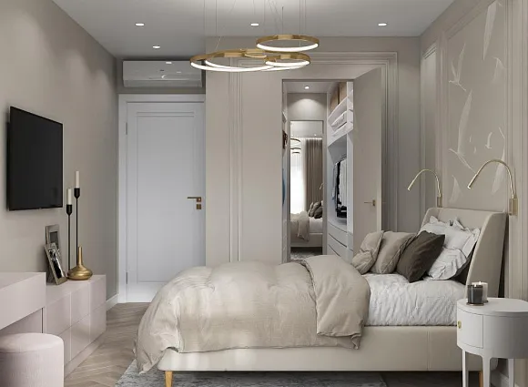 Дизайн квартиры 85 кв. м в ЖК Белые ночи_2 Дизайн квартиры 85 кв. м в ЖК Белые ночи