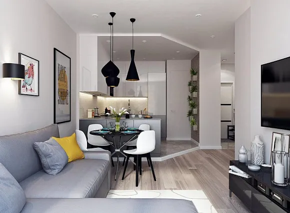 Дизайн-проект 1-комнатной квартиры в ЖК Рассказово_3 Дизайн-проект 1-комнатной квартиры в ЖК Рассказово