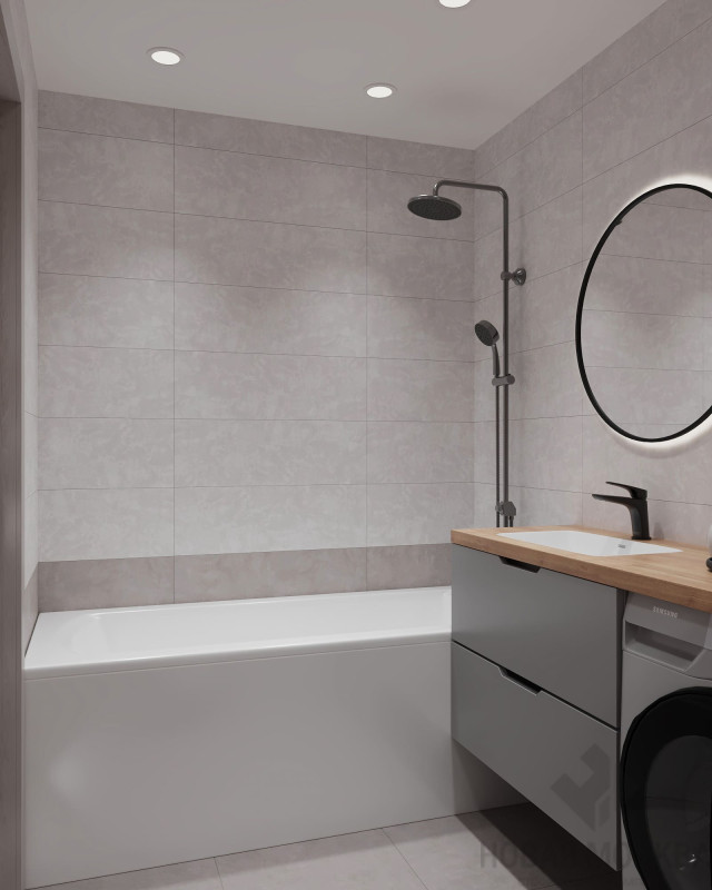 Дизайн санузла в квартире по адресу: улица Академика Павлова, дом 38_4 Дизайн санузла в квартире по адресу: улица Академика Павлова, дом 38_4