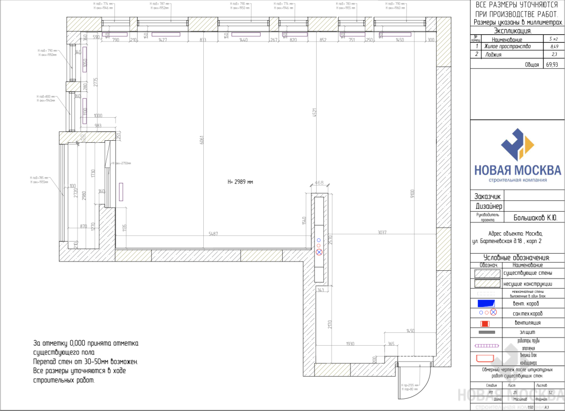 Дизайн трехкомнатной квартиры по адресу ул. Бартеневская, дом 18, корпус 2_35 Дизайн трехкомнатной квартиры по адресу ул. Бартеневская, дом 18, корпус 2_35