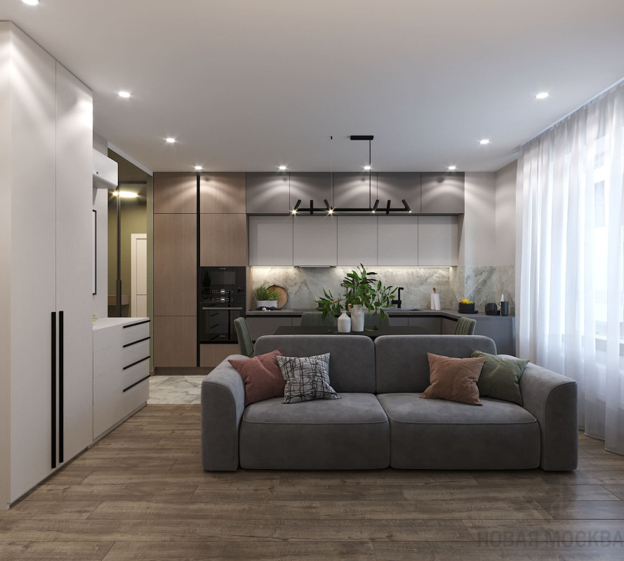 Дизайн двухкомнатной квартиры по адресу: Очаковское шоссе, 9А_1 Дизайн двухкомнатной квартиры по адресу: Очаковское шоссе, 9А_1