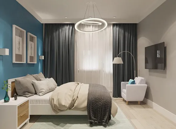 Дизайн-проект 1-комнатной квартиры 46,8 кв.м по адресу: Москва, поселение Сосенское, пос. Коммунарка, ул. Липовый парк, дом 10, корпус 4