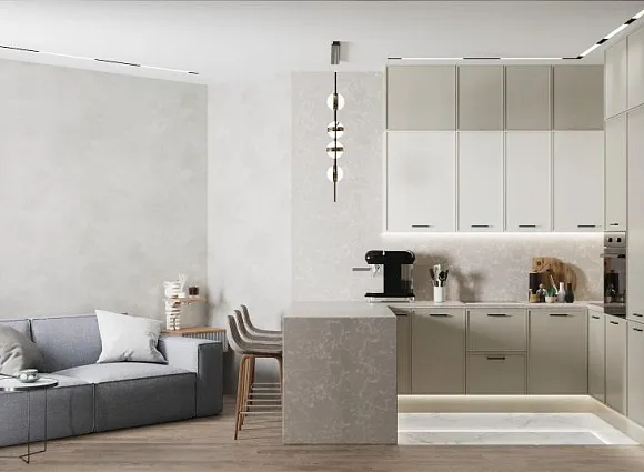 Дизайн квартиры 46 кв. м в ЖК Крылья_0 Дизайн квартиры 46 кв. м в ЖК Крылья