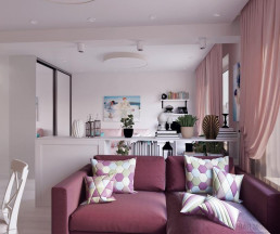 Дизайн-проект 1-комнатной квартиры 37 кв.м в ЖК Домашний_1