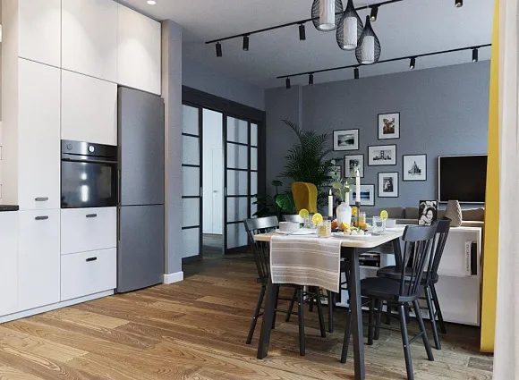 Дизайн-проект 3-комнатной квартиры 90 кв.м в ЖК Скандинавия