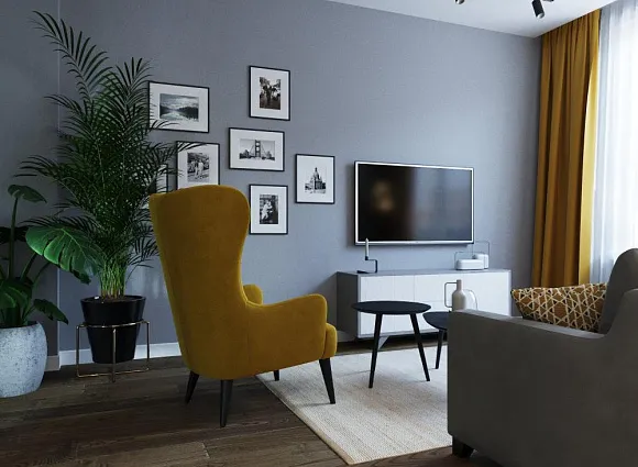 Дизайн-проект 3-комнатной квартиры 90 кв.м в ЖК Скандинавия