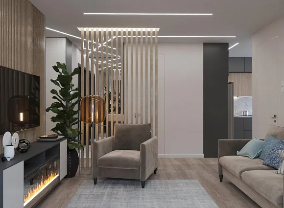 Дизайн-проект квартиры 80 кв.м в ЖК Аннино парк