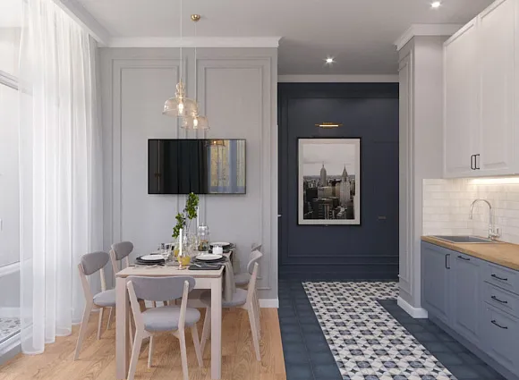 Дизайн трехкомнатной квартиры по адресу: улица Эдварда Грига, дом 17